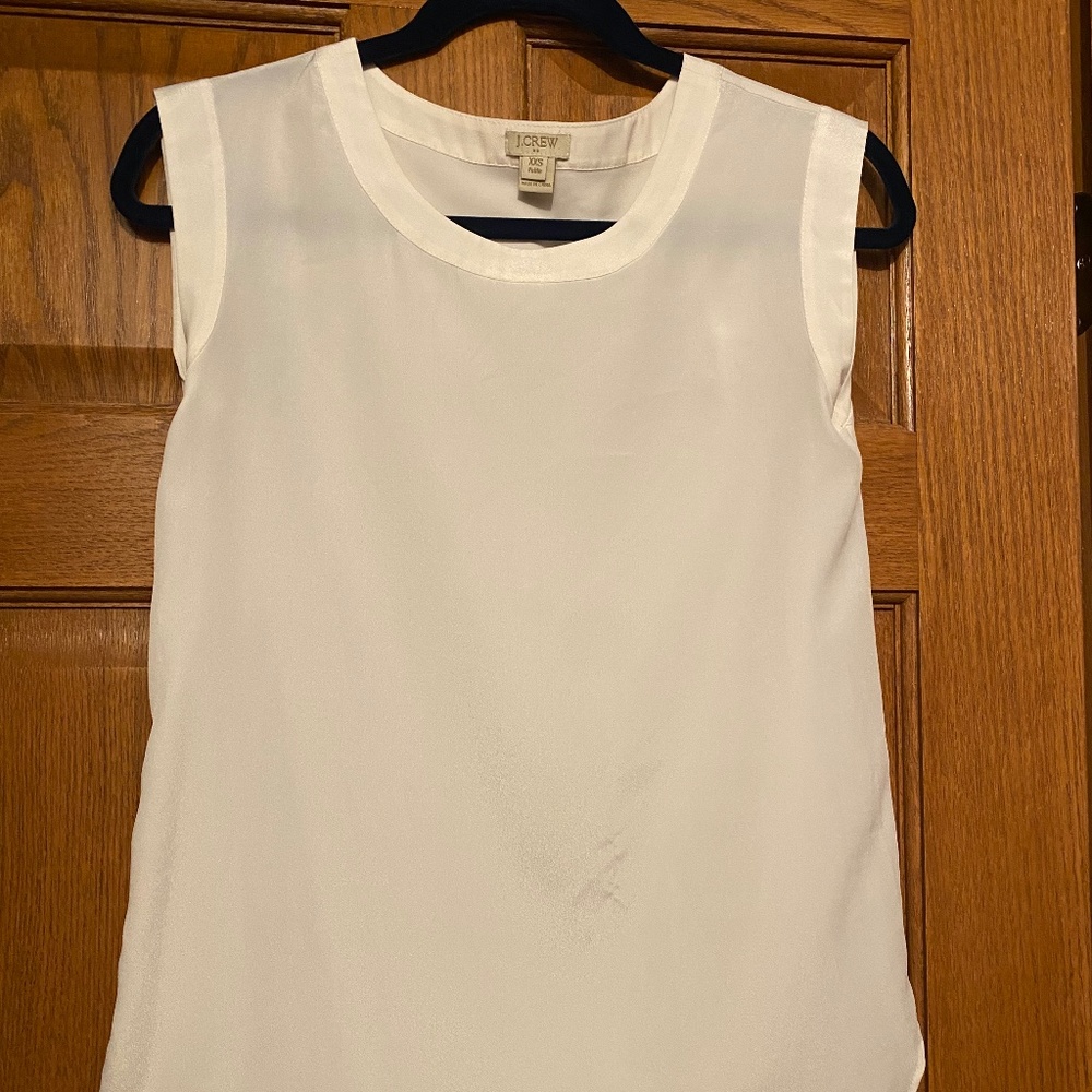 Jcrew Ivory cap sleeve tank